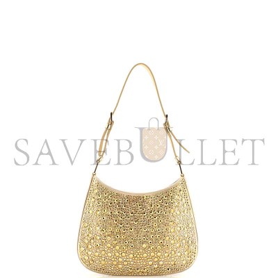 PRADA CLEO SHOULDER BAG CRYSTAL EMBELLISHED SATIN 1BC169 (22*18.5*4.5cm) 